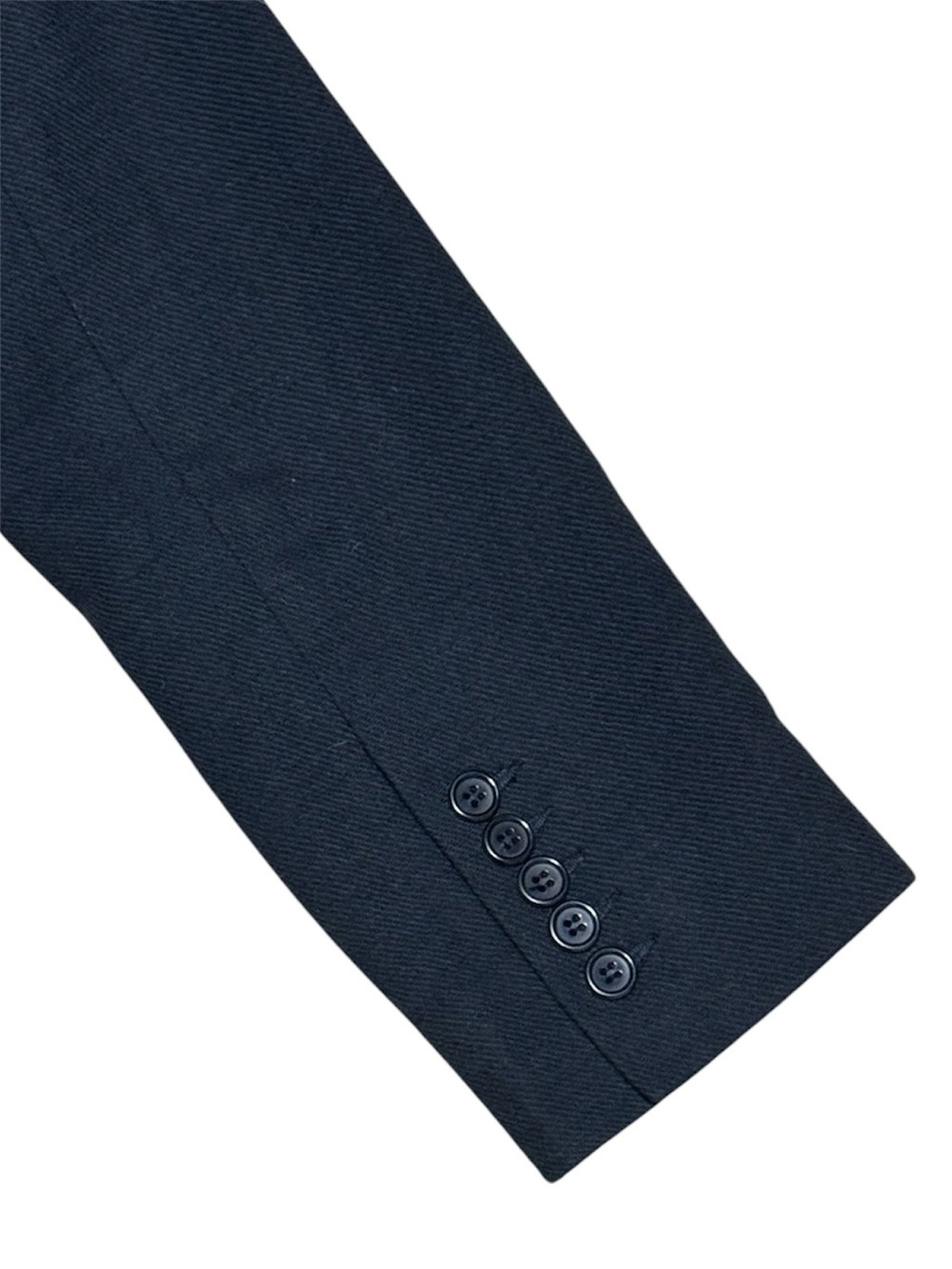 071 HOLT RENFREW Women's Cotton-Wool Blend Twill Blazer - Navy Blue, Sz 14 - Picture 8 of 11